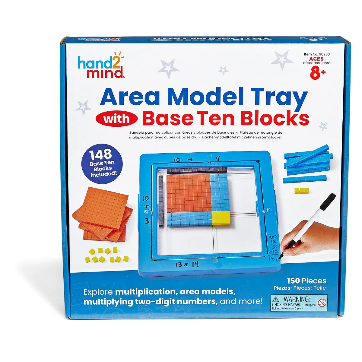 Area Model Tray with Base Ten Blocks