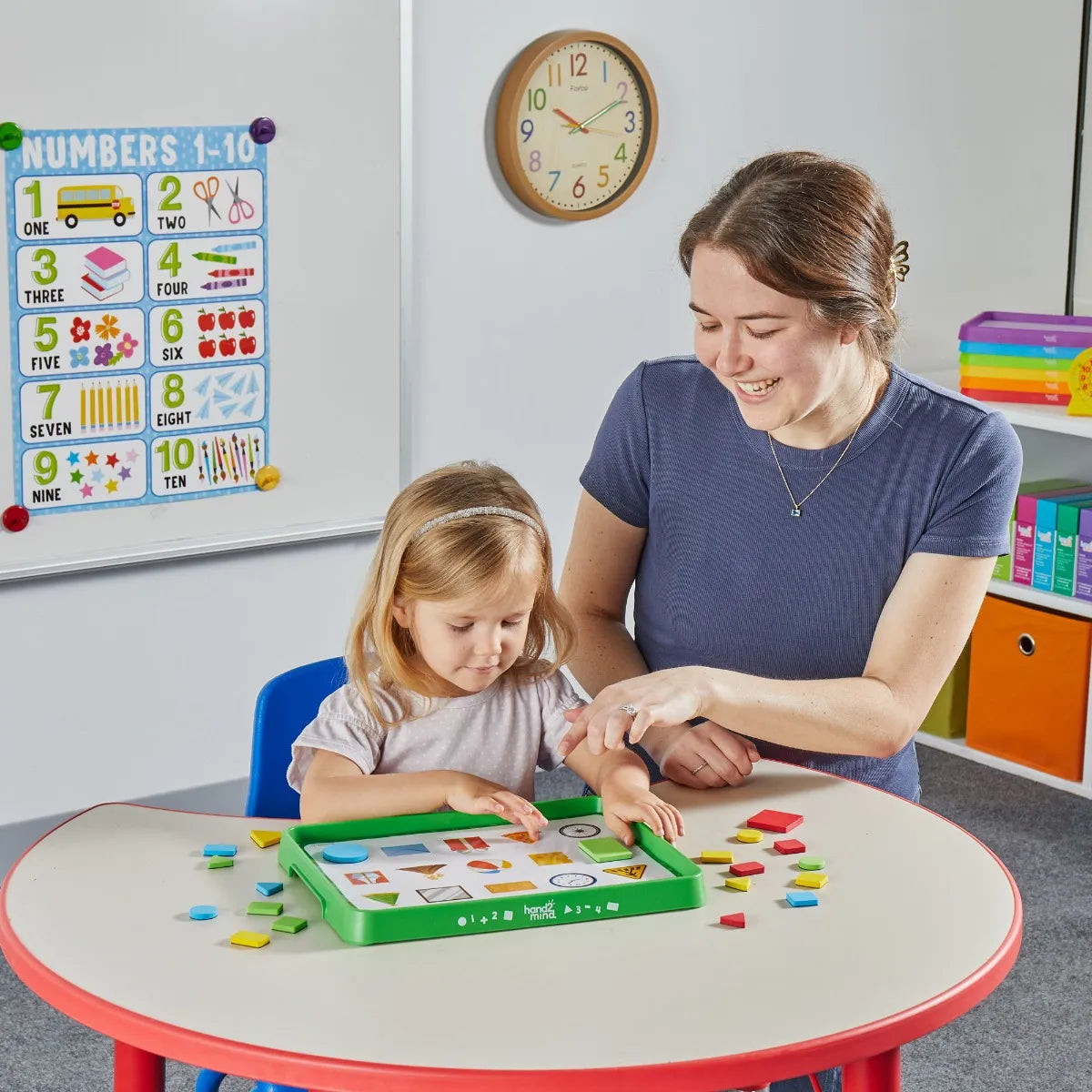 Numbers and Shapes Math Activity Tray