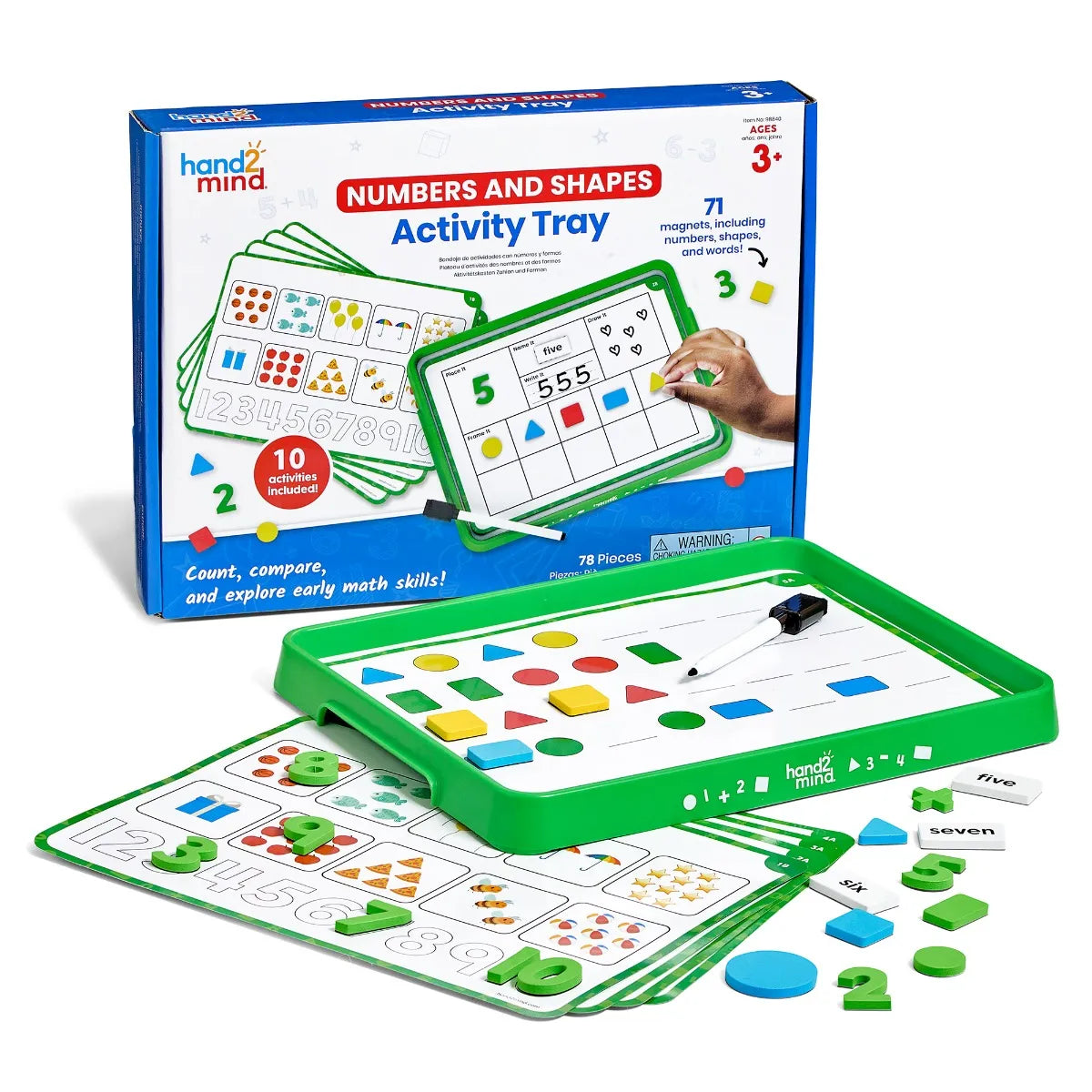 Numbers and Shapes Math Activity Tray
