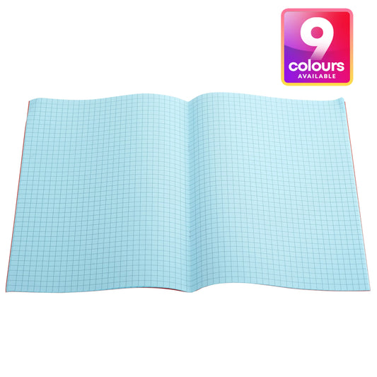 A4 - 7mm Squared Tinted Exercise Book - (Red Cover) | The Dyslexia Shop