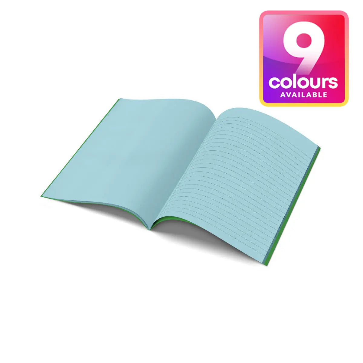 A4 - Project Book - 10mm Lined and Plain on Alternate Page Tinted (Green Cover) | The Dyslexia Shop