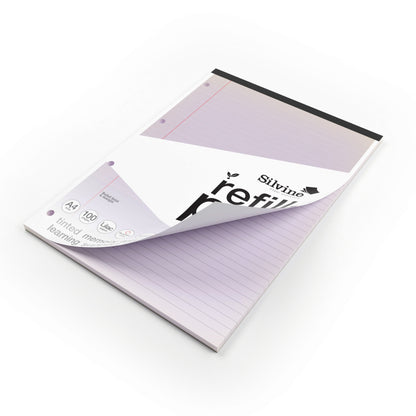 Silvine A4 Tinted Paper Dyslexia Refill Pad - Lined with Margin