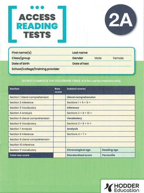 Access Reading Test (ART) pack of 10