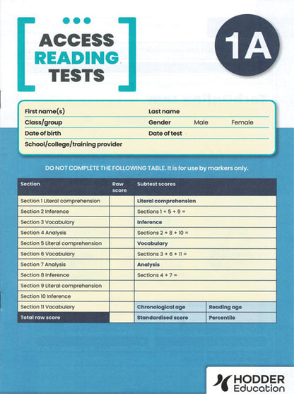 Access Reading Test (ART) pack of 10