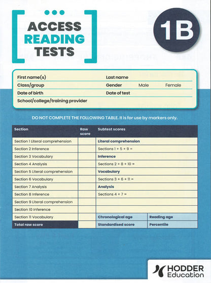 Access Reading Test (ART) pack of 10