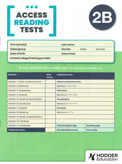 Access Reading Test (ART) pack of 10