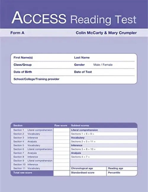 ART3ED-Access Reading Test (ART): Form A PK10 | The Dyslexia Shop