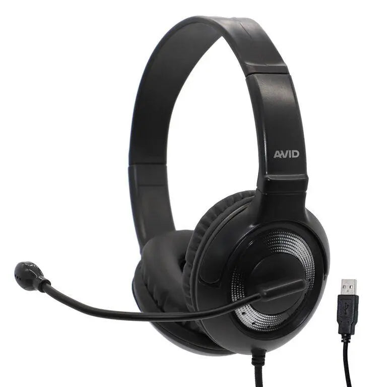 Avid AE-55 USB-C Headset – Black & Silver | Comfortable, Durable & Classroom-Ready | The Dyslexia...