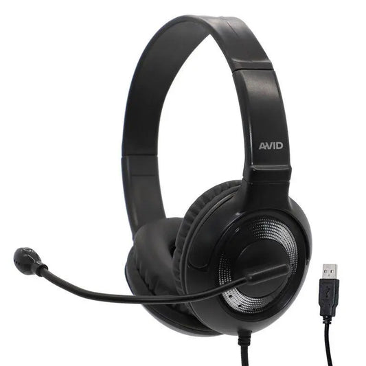 Avid AE-55 USB-C Headset – Black & Silver | Comfortable, Durable & Classroom-Ready | The Dyslexia...