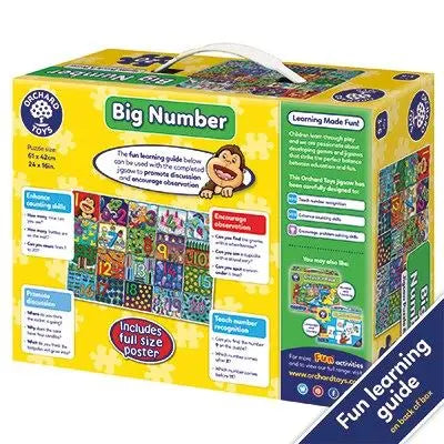 Orchard Toys - Giant Number - Extra Long Jigsaw Puzzle 20pc - Tates Toys Australia - The Best