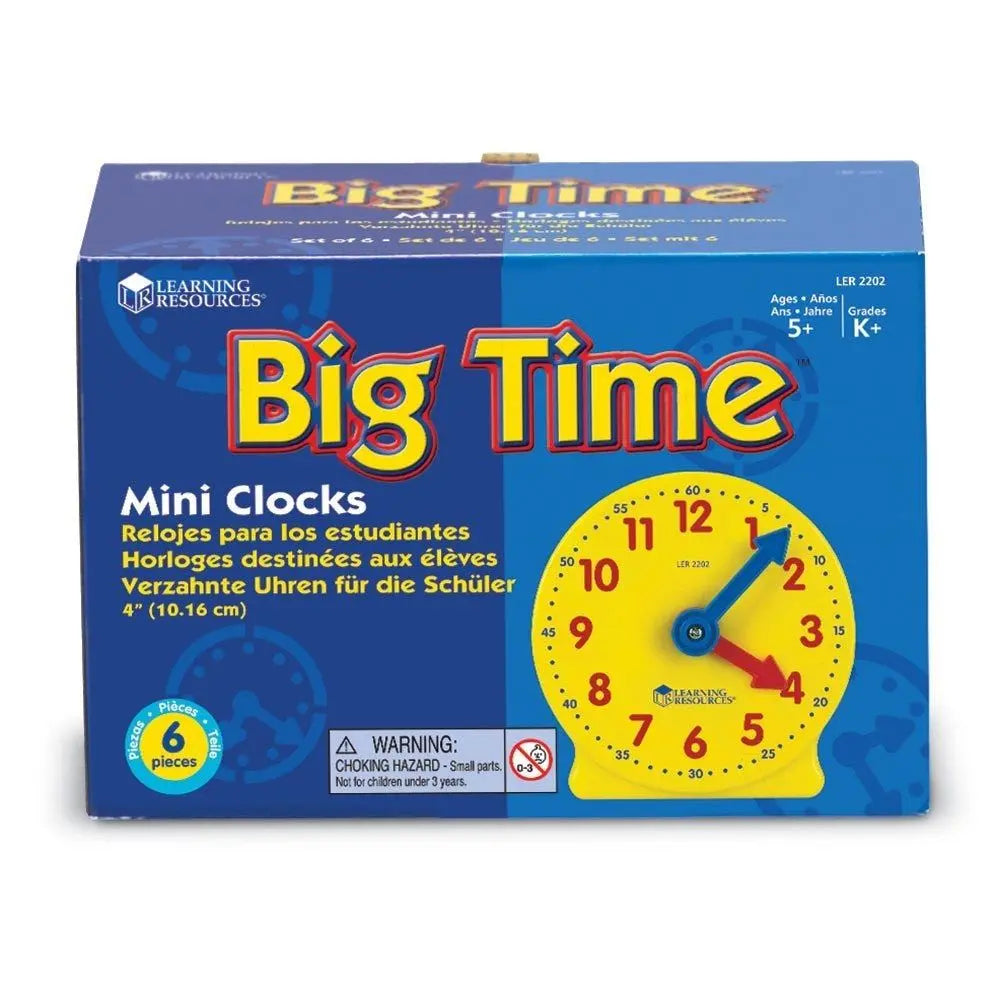 Big Time Geared Mini Clocks (Set of 6) | The Dyslexia Shop