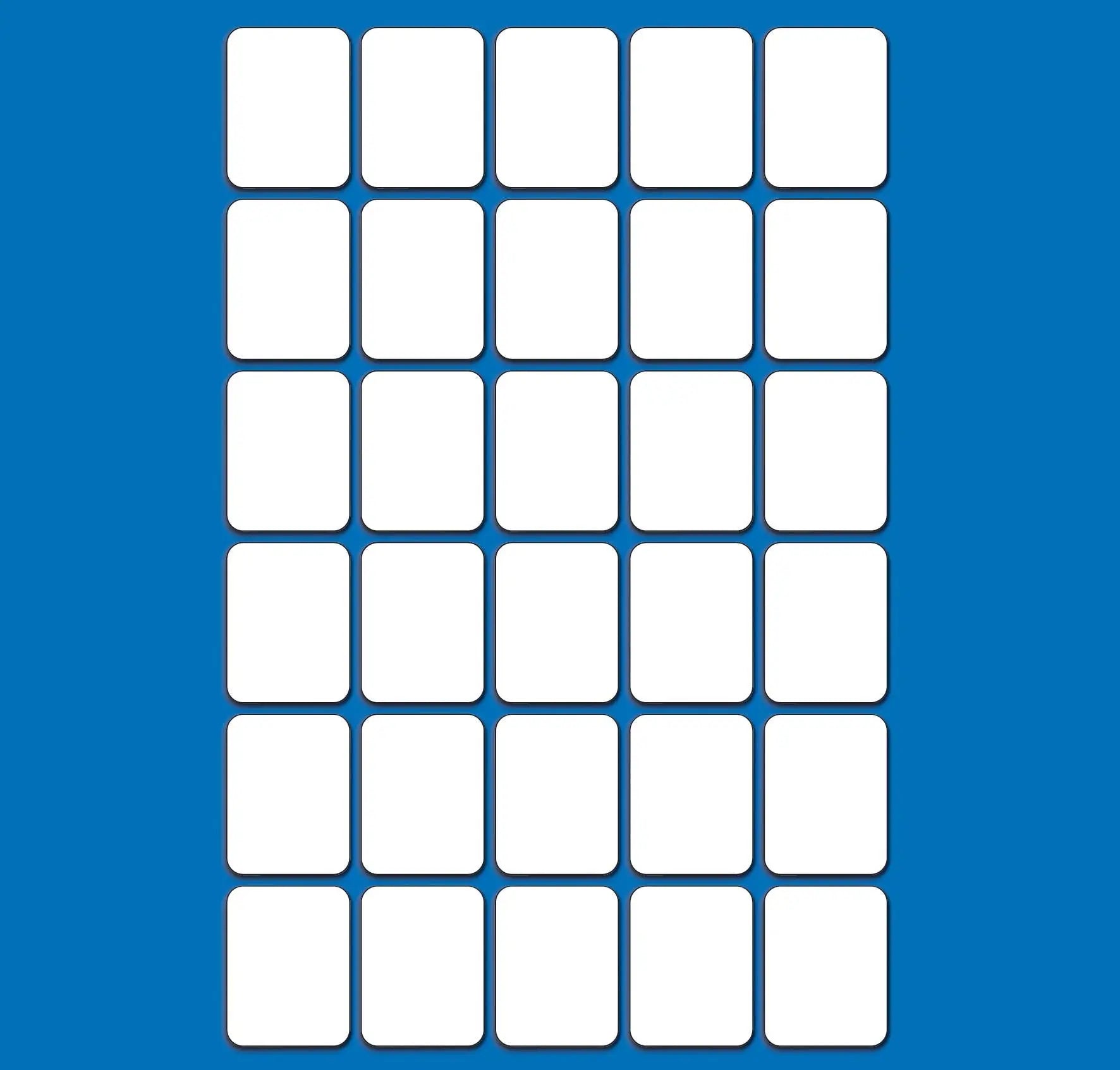 Blank Write-on, Wipe-off Card Set (30 Per Sheet) | The Dyslexia Shop