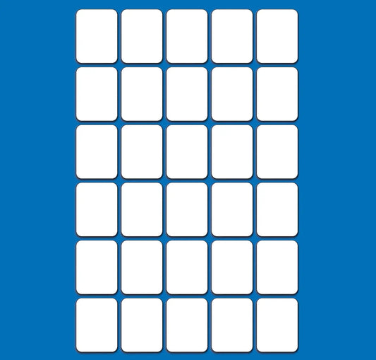 Blank Write-on, Wipe-off Card Set (30 Per Sheet) | The Dyslexia Shop