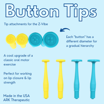 ARK Z-Vibe Button Tips (2-Pack) – Oral Motor Therapy for Lip Closure