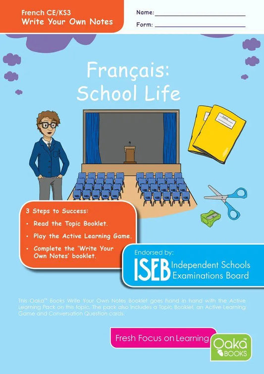 CE-KS3 French : School LIfe - Topic Pack | The Dyslexia Shop