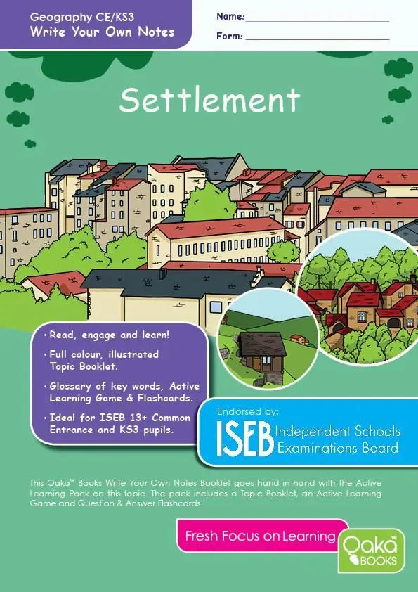 CE-KS3 Geography : Settlement - Topic Pack | The Dyslexia Shop