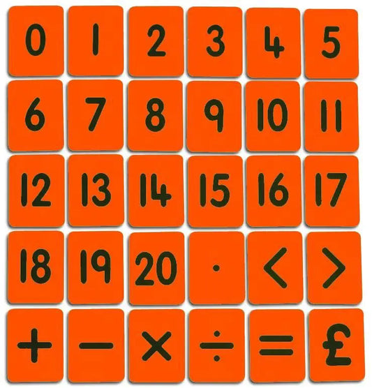 CHILD’S 0-20 NUMBER FUNCTIONS CARD SET – ORANGE | The Dyslexia Shop