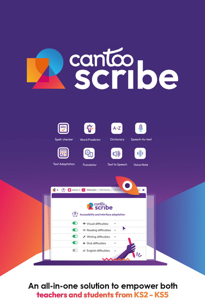Cantoo Scribe – All-in-One Assistive Technology Software for SEN Students