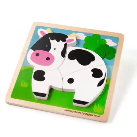 Chunky Lift Out Cow Puzzle | The Dyslexia Shop