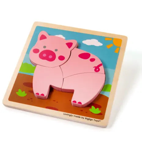 Chunky Lift Out Pig Puzzle | The Dyslexia Shop