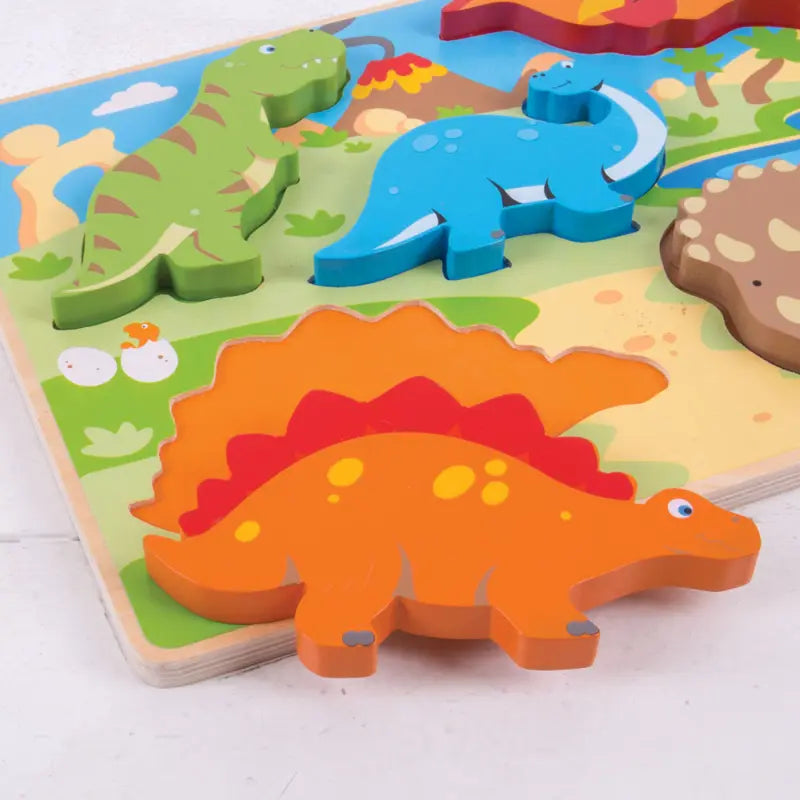 Chunky Lift Out Puzzle - Dinosaurs | The Dyslexia Shop
