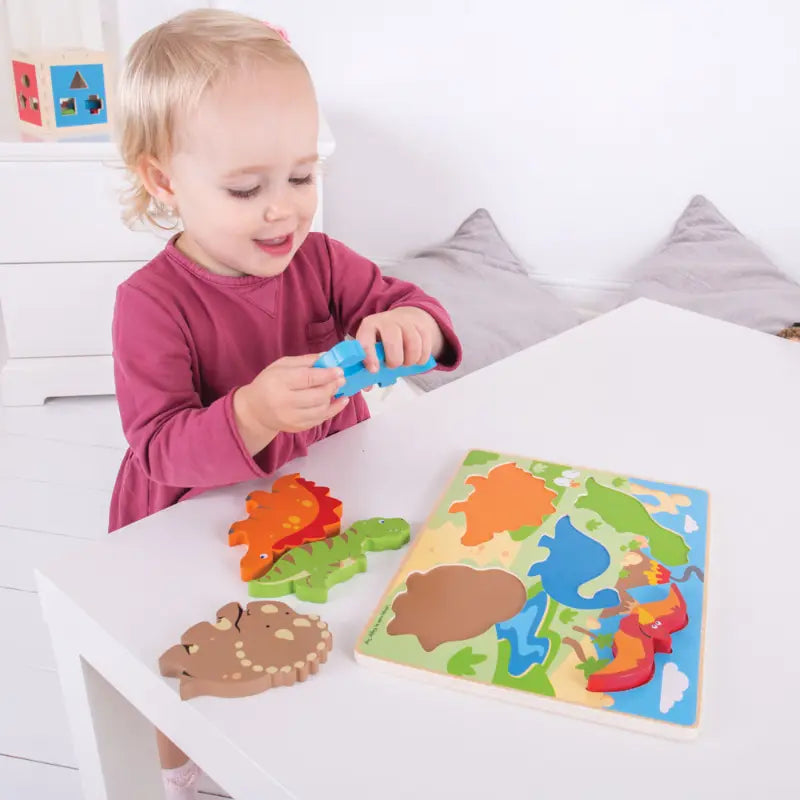 Chunky Lift Out Puzzle - Dinosaurs | The Dyslexia Shop