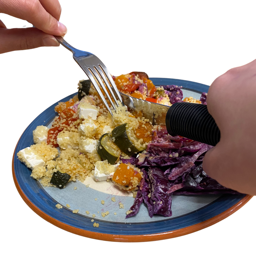 Chunky Bendable Cutlery – Adjustable Grip for Reduced Hand Movement
