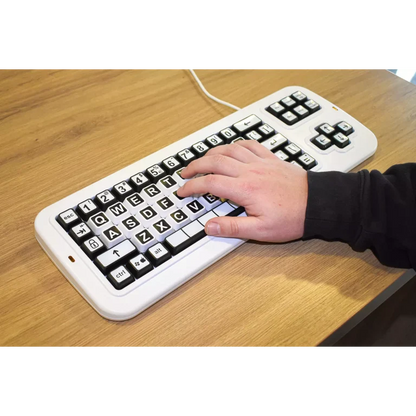 Clevy Contrast Keyboard - High Visibility with US Layout