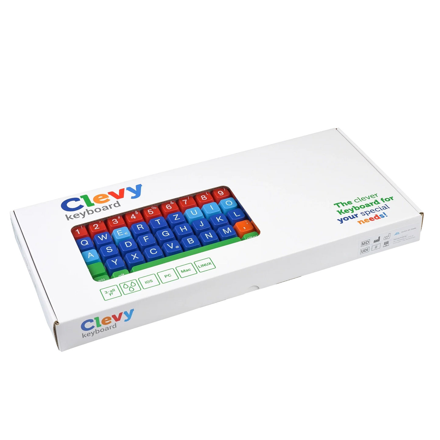Clevy Tri-Mode Lowercase Large Key Keyboard with UK layout