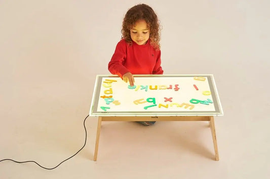 Colour changing a2 light panel & table | The Dyslexia Shop