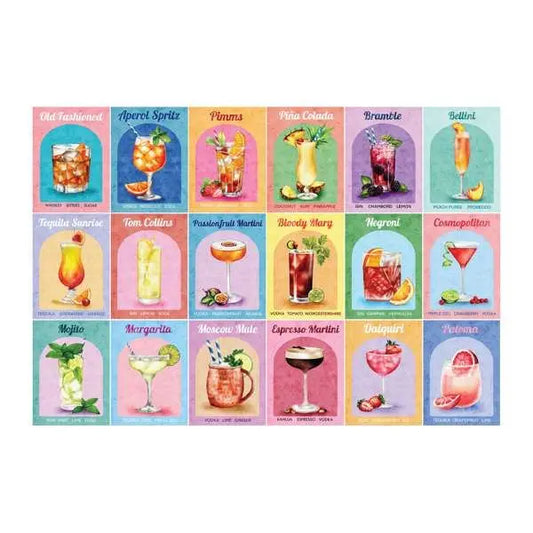 Colourful Cocktails 1000 Piece Puzzle | The Dyslexia Shop
