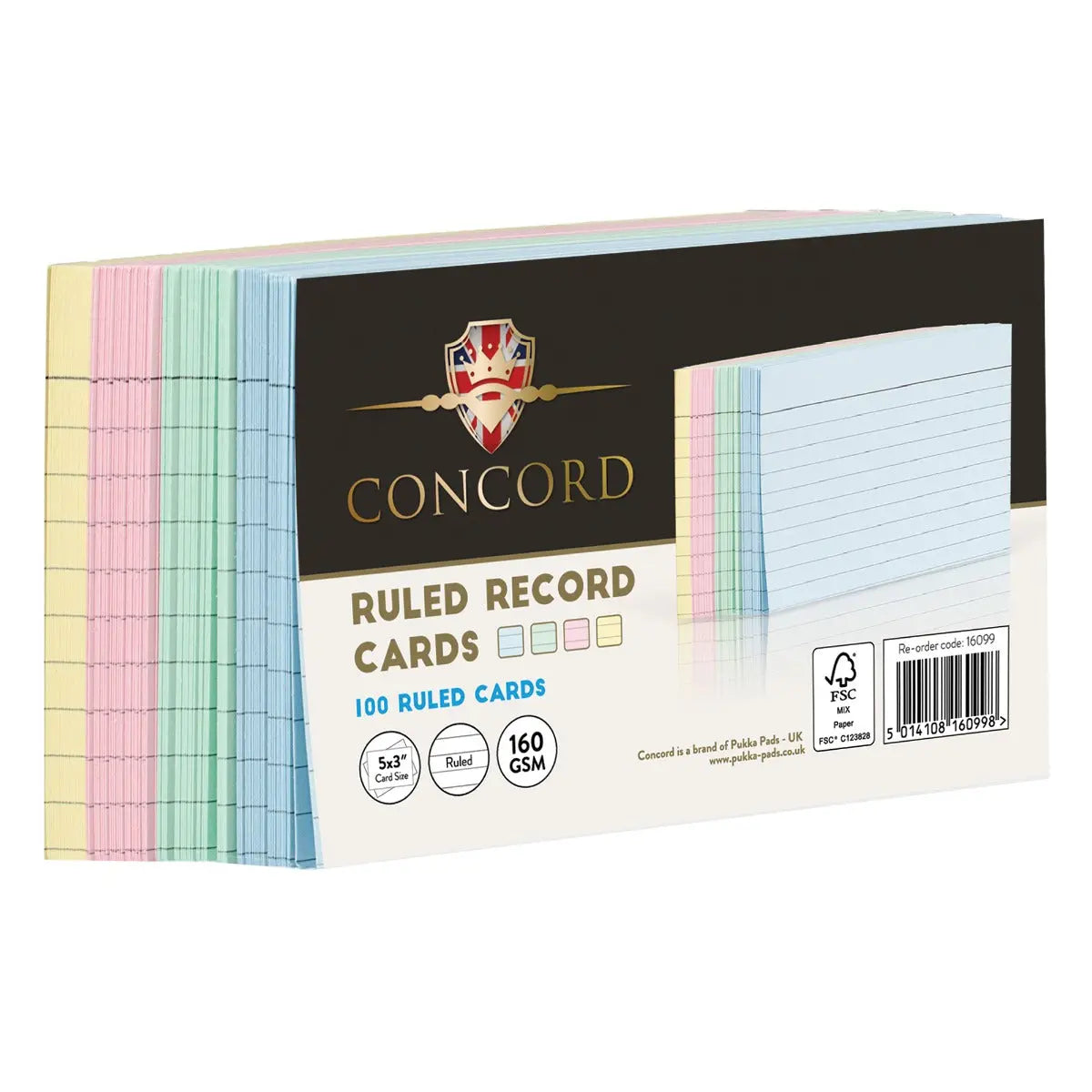 Concord Pastel Revision Cards 5x3