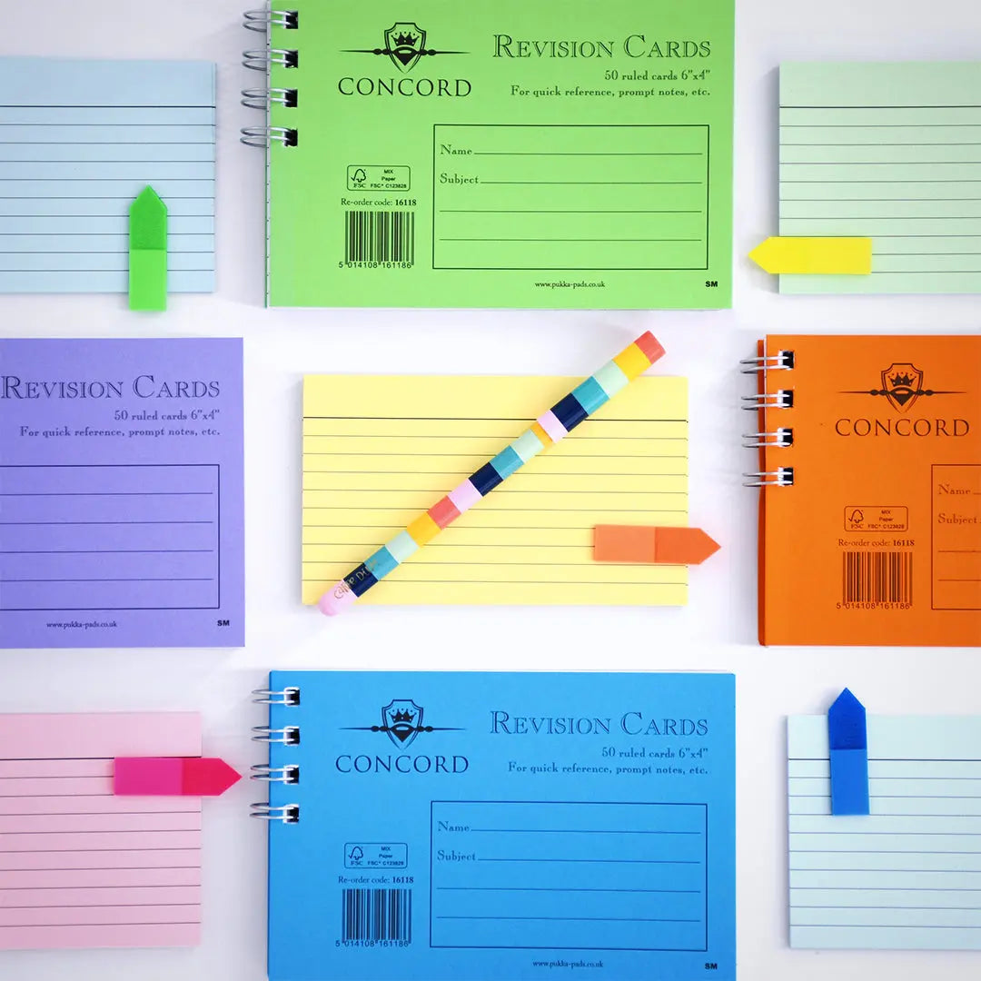 Concord Pastel Wirebound Revision Cards 6x4