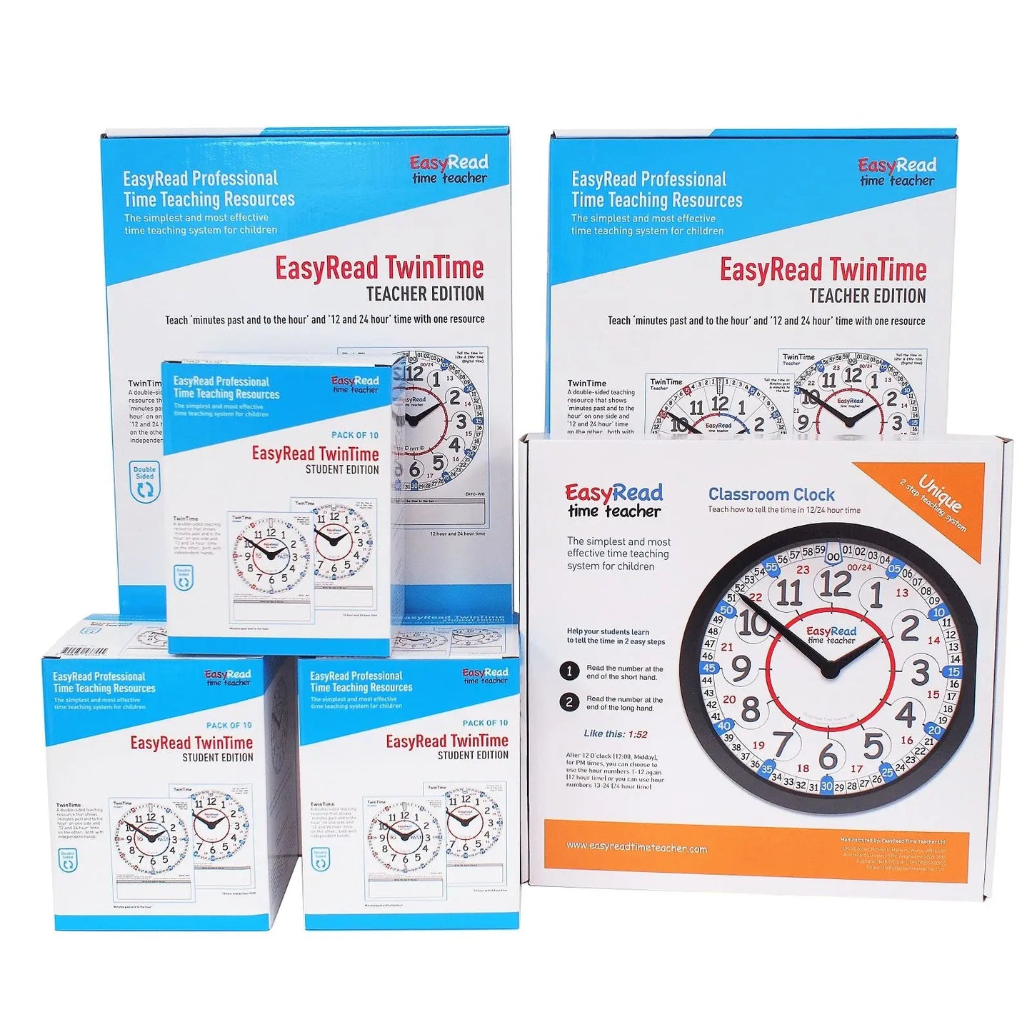 EasyRead Classroom 12/24 Hour Large Sets | The Dyslexia Shop
