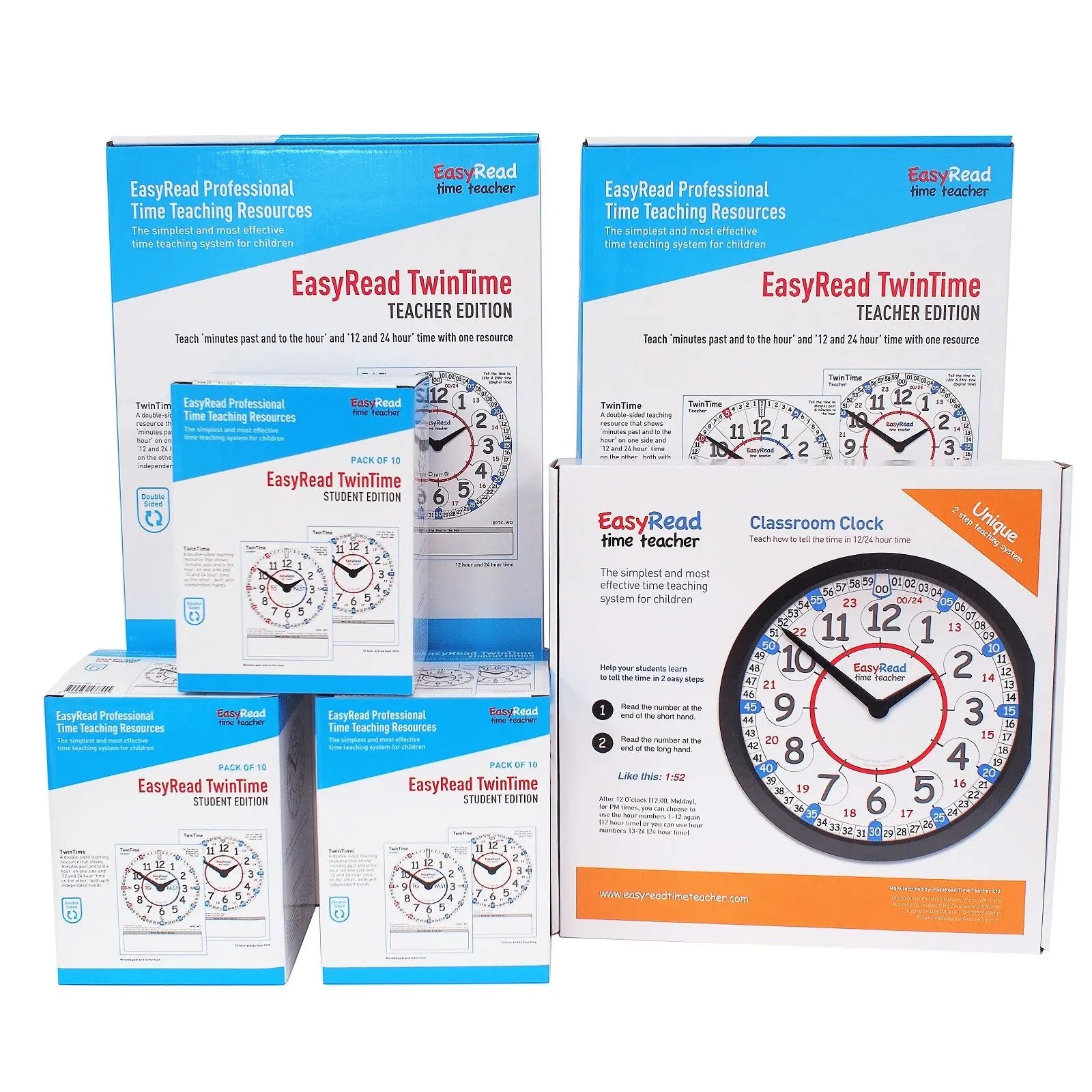 EasyRead Classroom 12/24 Hour Large Sets | The Dyslexia Shop