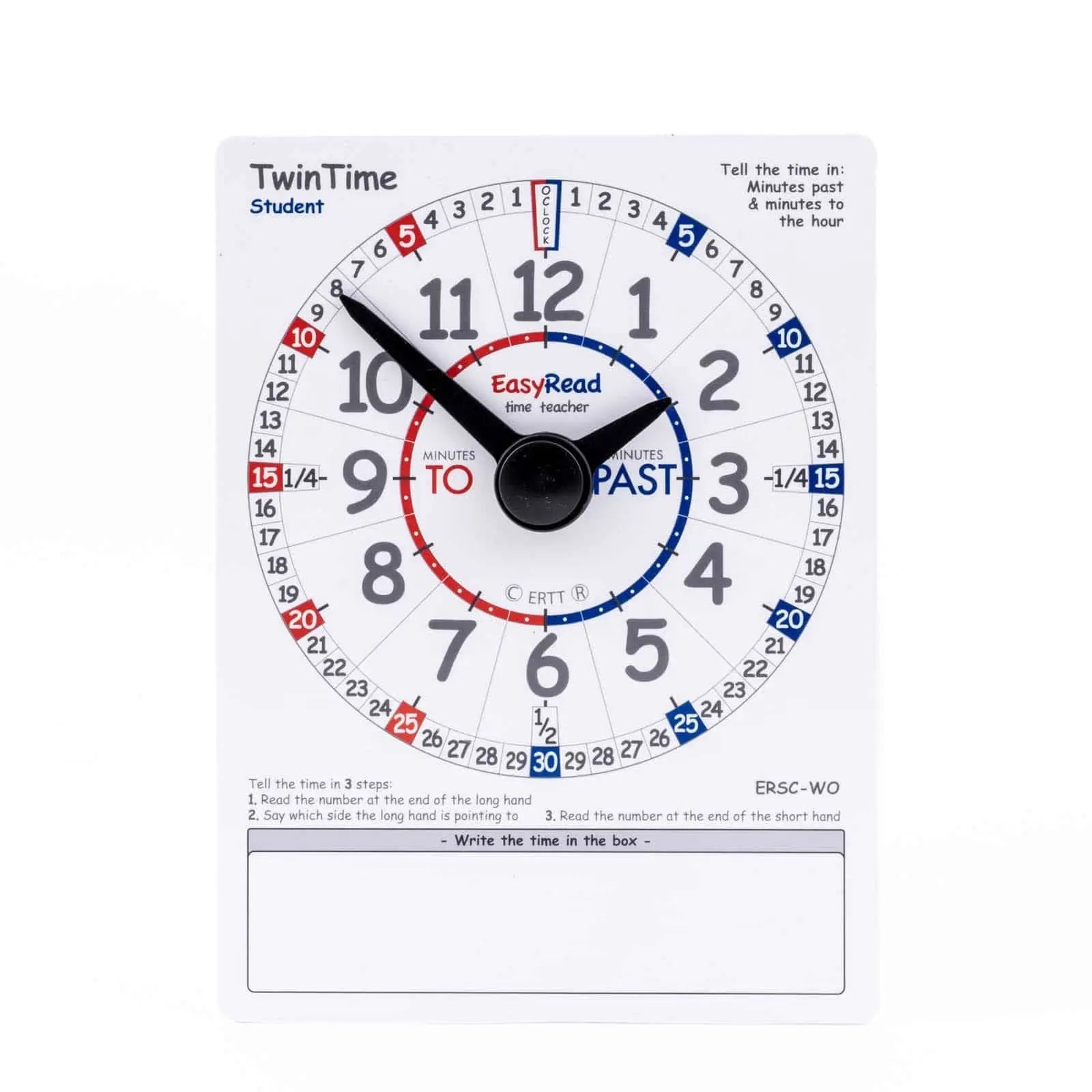 EasyRead TwinTime 10 Pack Student Cards | The Dyslexia Shop