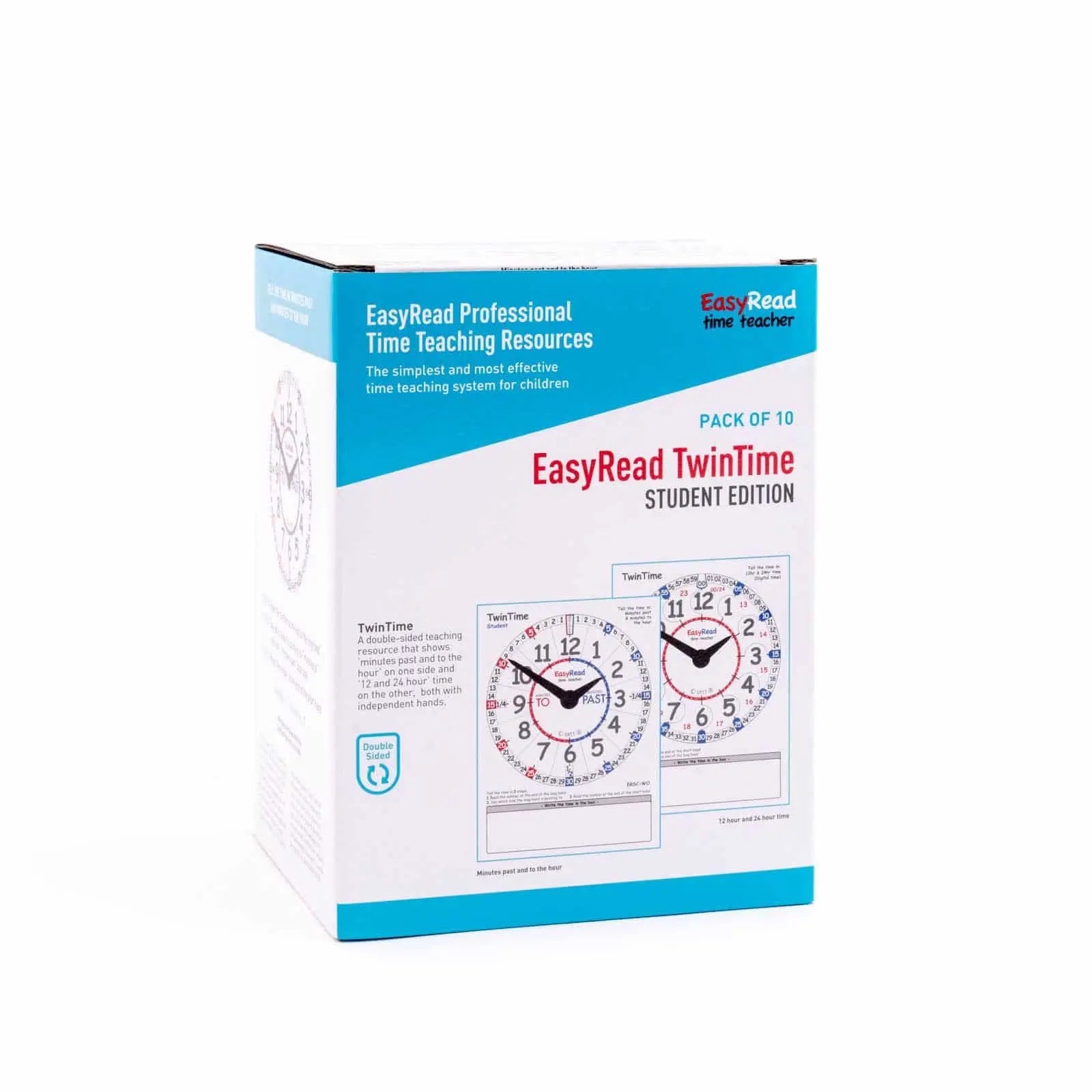 EasyRead TwinTime Individual Pack Student Cards | The Dyslexia Shop