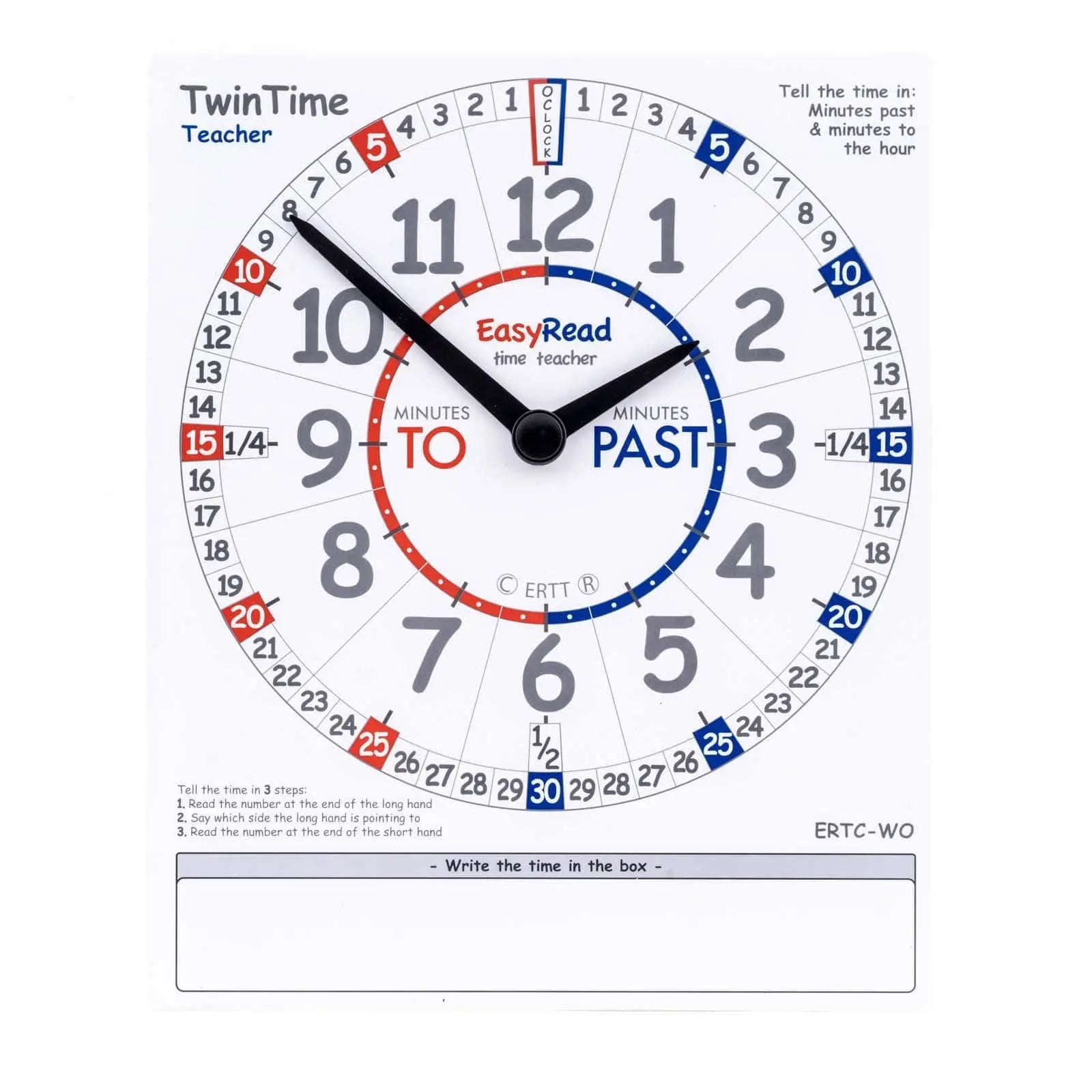 EasyRead TwinTime  Individual Pack Teacher Cards | The Dyslexia Shop