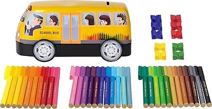 Faber-Castell Colour Connector Pens School Bus - Set of 33 | The Dyslexia Shop