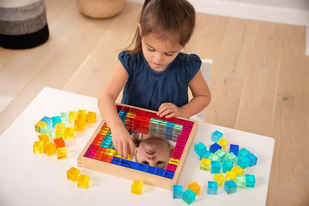 Gem cube mirror tray | The Dyslexia Shop