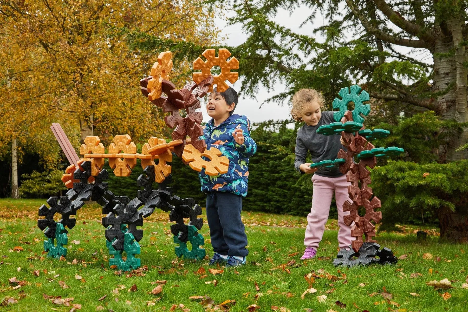 Giant Octoplay Natural Colours Set 2 – 42-Piece Large-Scale Construction Kit for Creative Play | The Dyslexia Shop