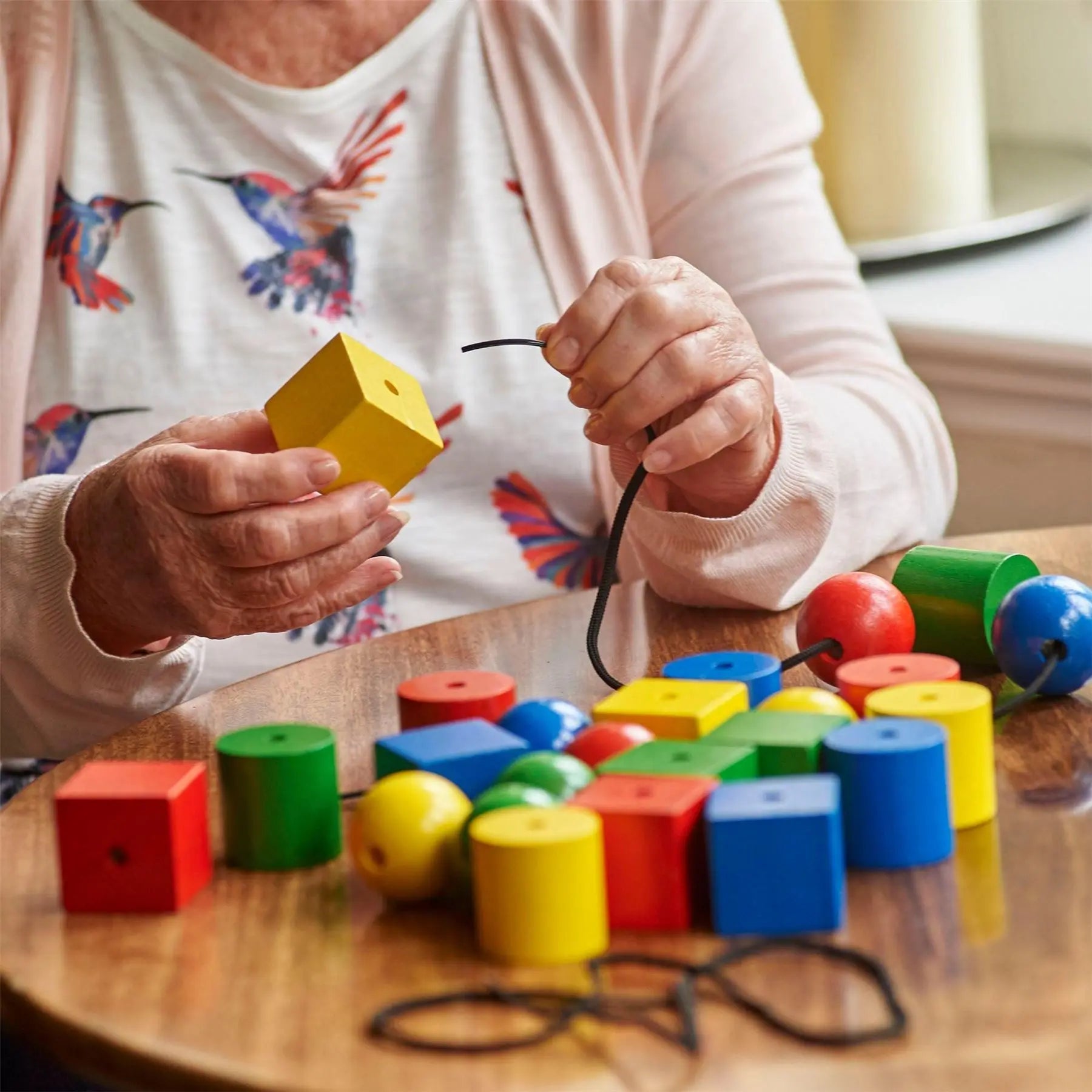 Giant Wooden Lacing Beads | The Dyslexia Shop