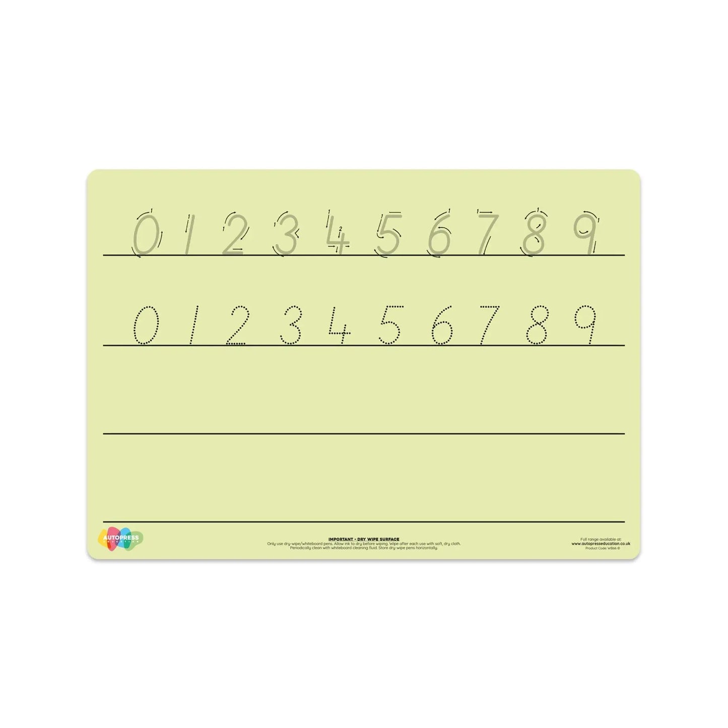 Green Tinted Number Formation Mat | The Dyslexia Shop