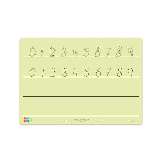 Green Tinted Number Formation Mat | The Dyslexia Shop