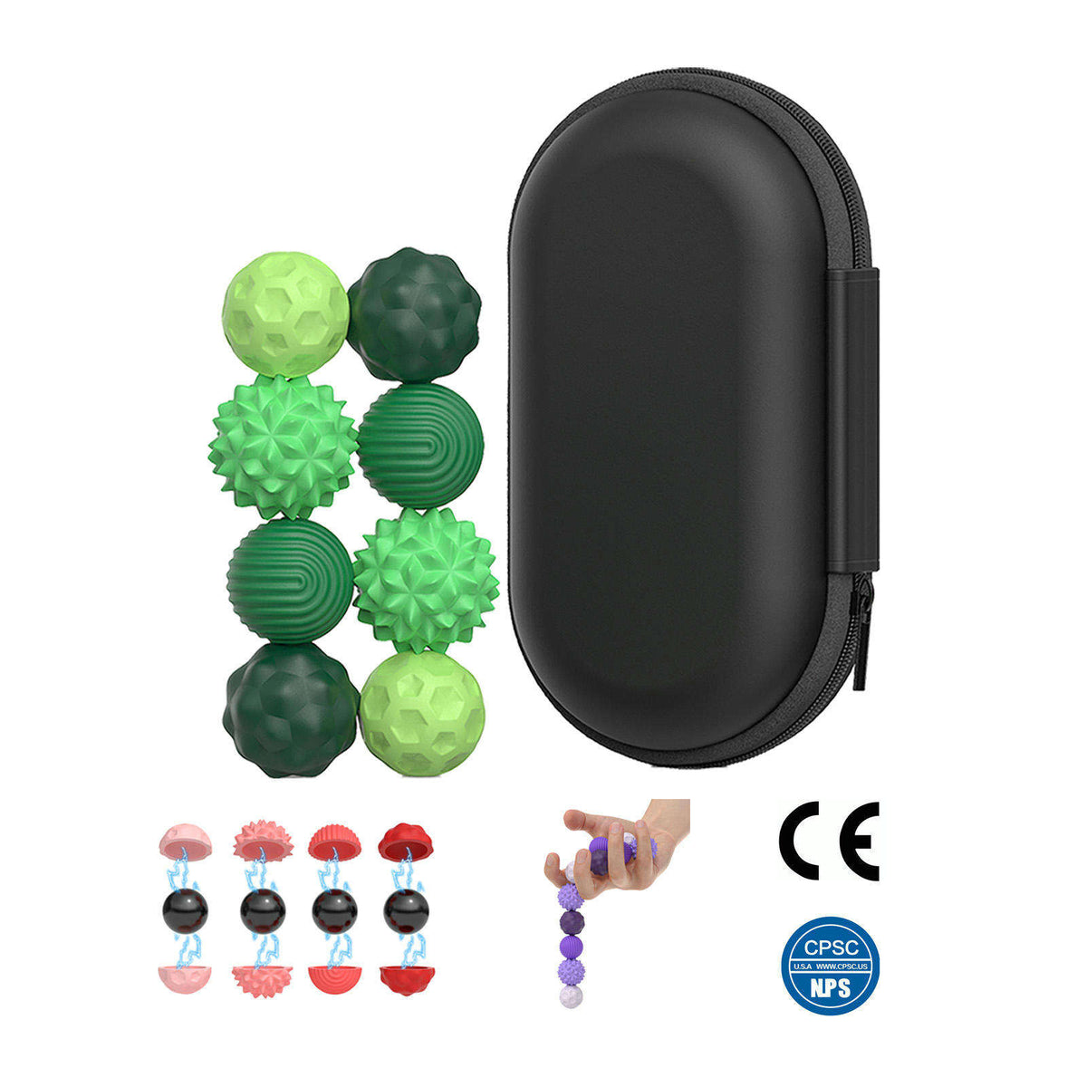 Magnetic Fidget Balls - Quiet Desk Fidget Toy for Teens and Adults