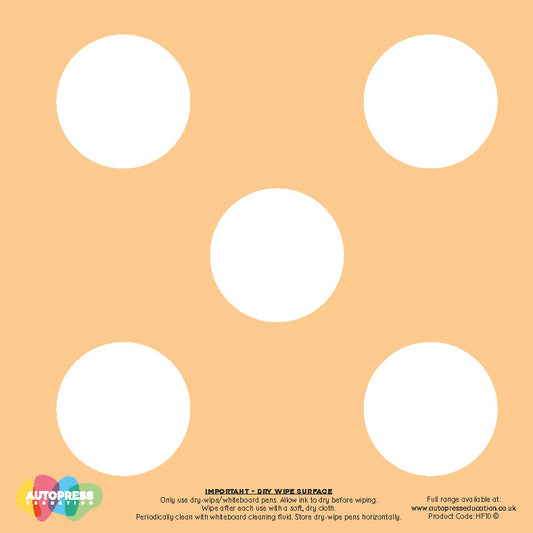 Five-Spot Hungarian Number Frame - Pack of 10 Subitising Cards