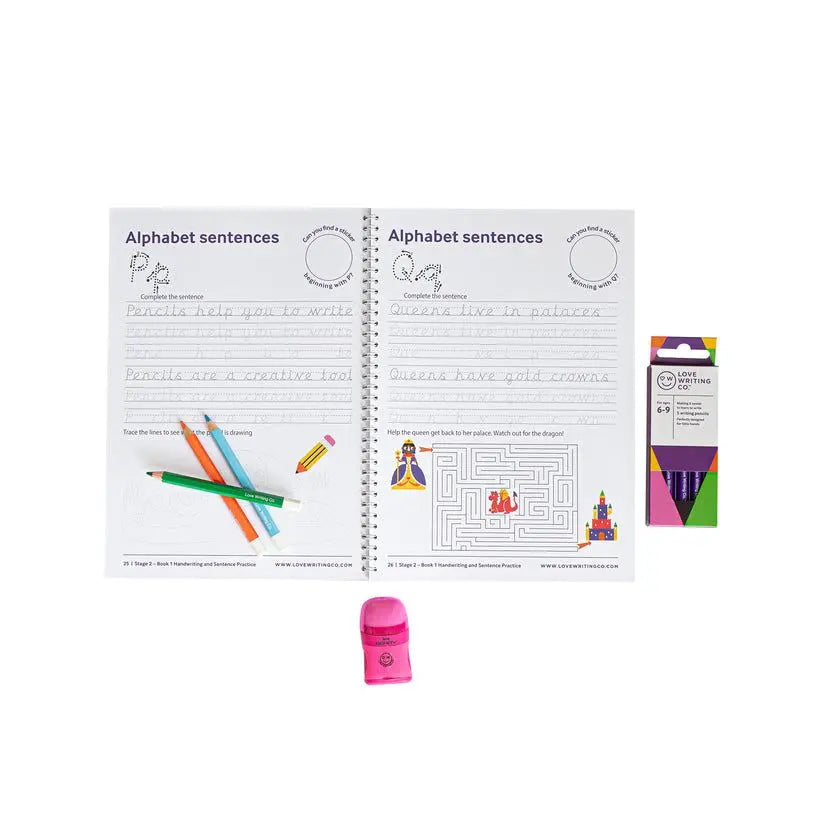 Handwriting Practice Workbook & Tripod Grip Pencil Writing System 3 - Age 6-9 | The Dyslexia Shop
