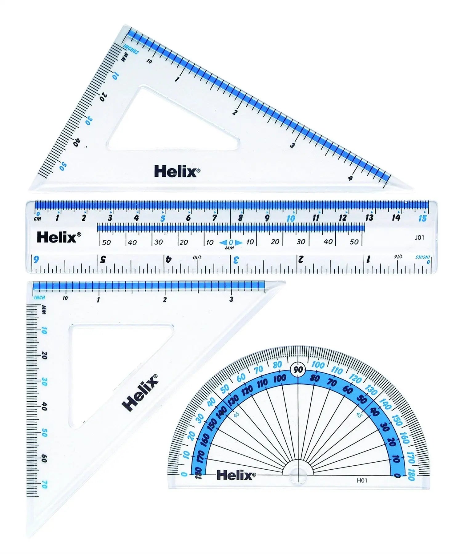 Helix Geometry Set Color Helix 15cm Four-Piece Geometry Set - The Dyslexia Shop