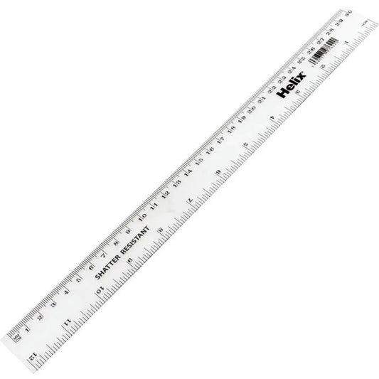 Helix 30CM Clear Ruler | The Dyslexia Shop