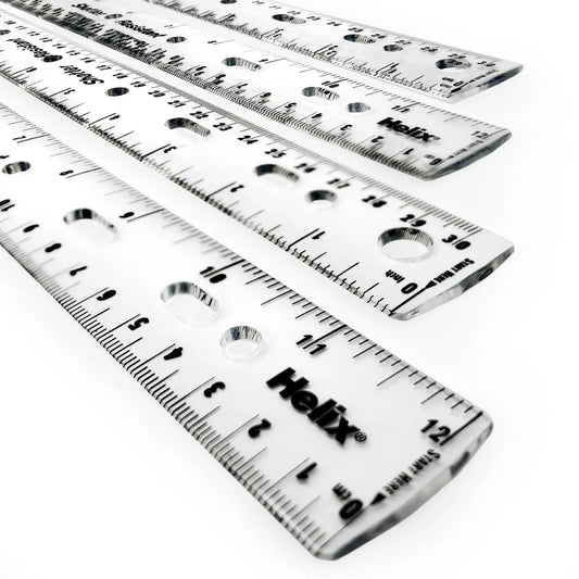 Helix Ring Binder Ruler - Clear | The Dyslexia Shop